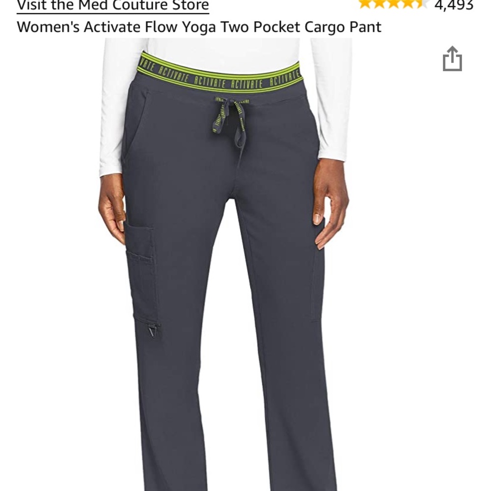 Med Couture Activate Scrub Pants size Small Tall